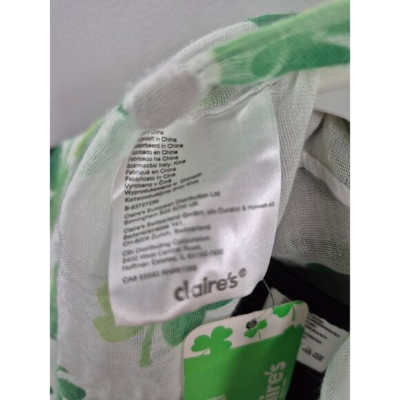 Shamrock Print Lightweight Infinity Scarf By Claires - Picture 3 of 4